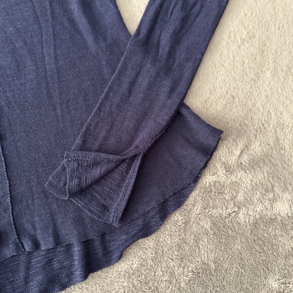NWT Intimately Free People Long Sleeve Tee Shirt SMALL Navy Blue - Picture 3 of 7